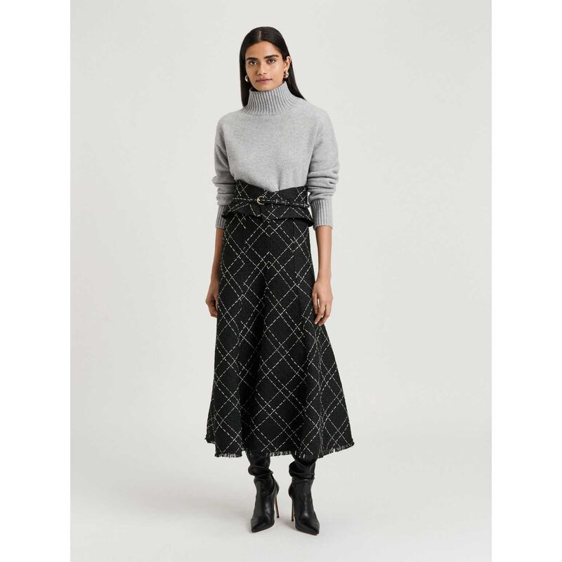 Veronika Maine Merino Cashmere Blend Oversized Funnel Neck Sweater image number 3